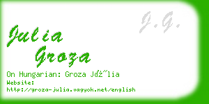 julia groza business card